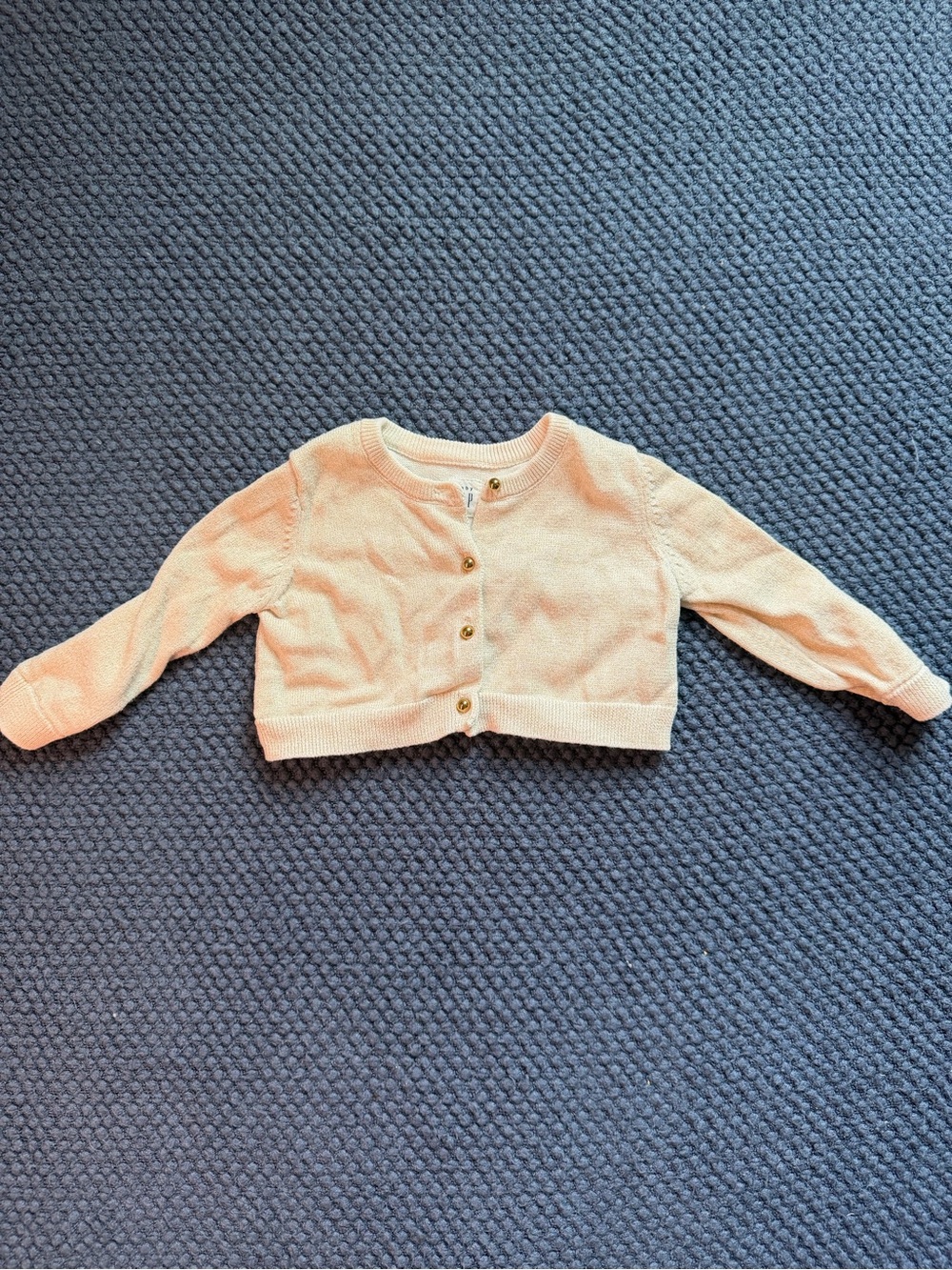 GAP Cream Cropped Button Cardigan